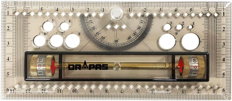 DRAPAS 42-591 Multifunctional Scale 5.9 inches 15 cm
