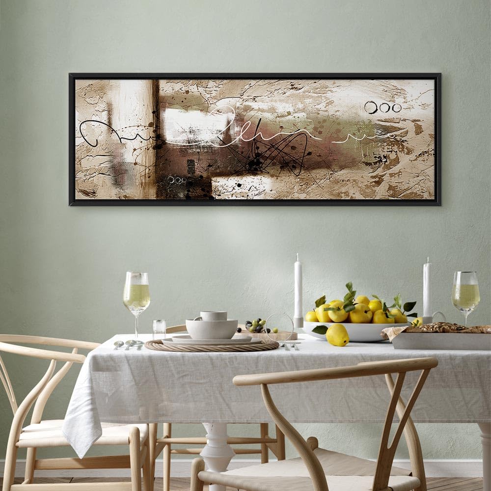 murando - Quadro Astratto 150x50 cm 1 Pezzo - Stampa su Tela Strutturata XXL Grande - Quadri Moderni Soggiorno Grandi - Stampe da Parete Murale Arte Moderno Pittura - a-A-0331-b-d