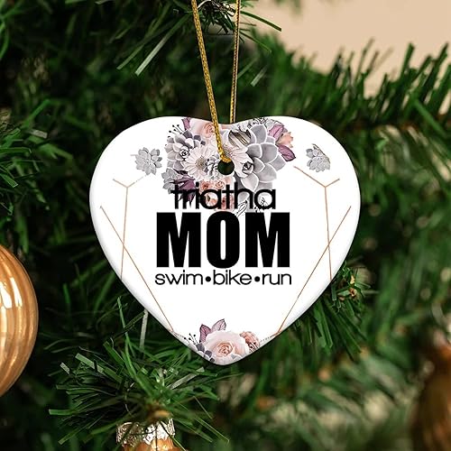 Miniatura 5 de Bicicleta de natación personalizada de 3 pulgadas, triatlón, corredor, correr, mamá de carrera, camiseta de carrera, triatleta, ejercicio, adorno de