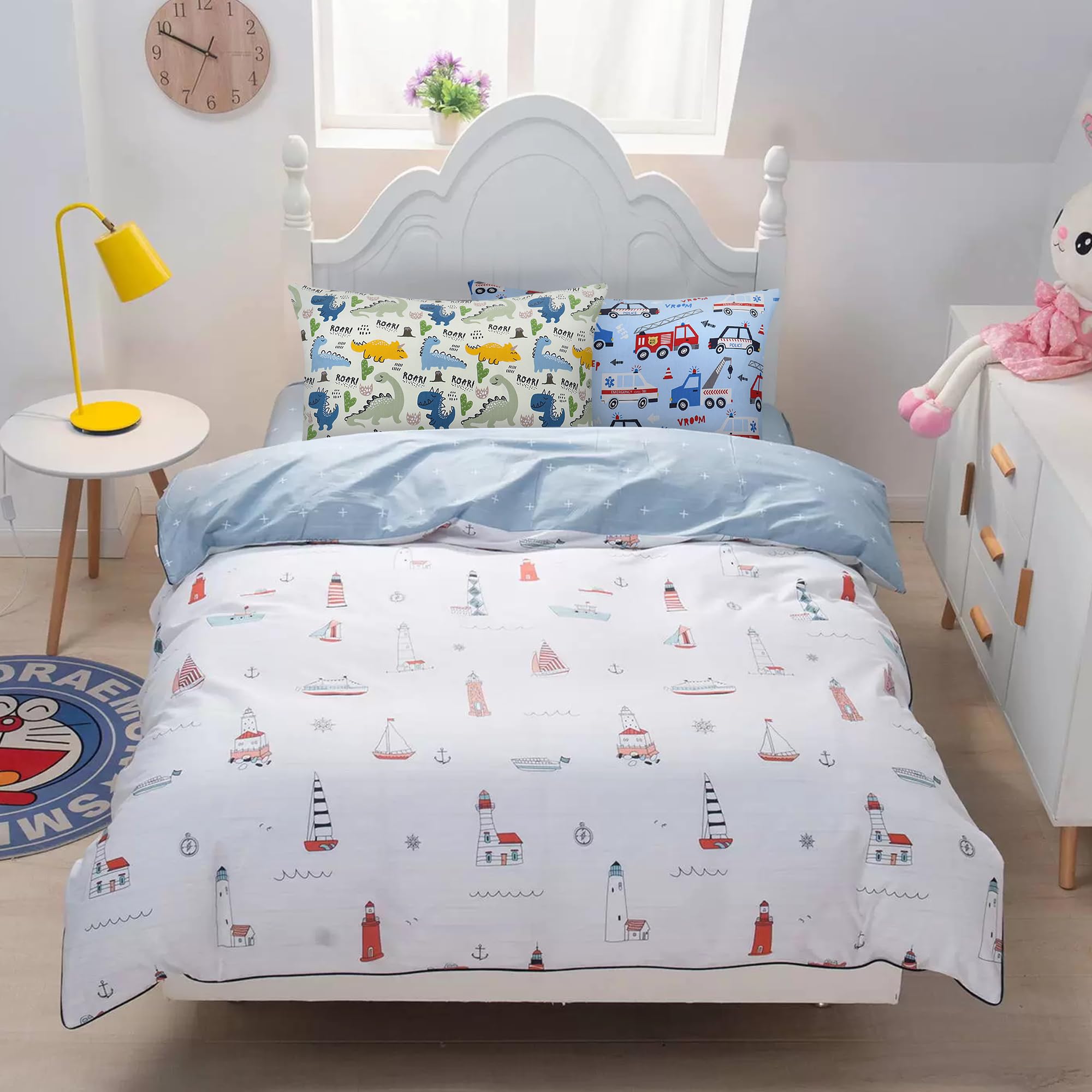 Juego de 2 Fundas de Almohada para Niños, 100% Algodón, 40 x 60 cm, Suave y Transpirable, para Bebés, con Cierre de Sobre