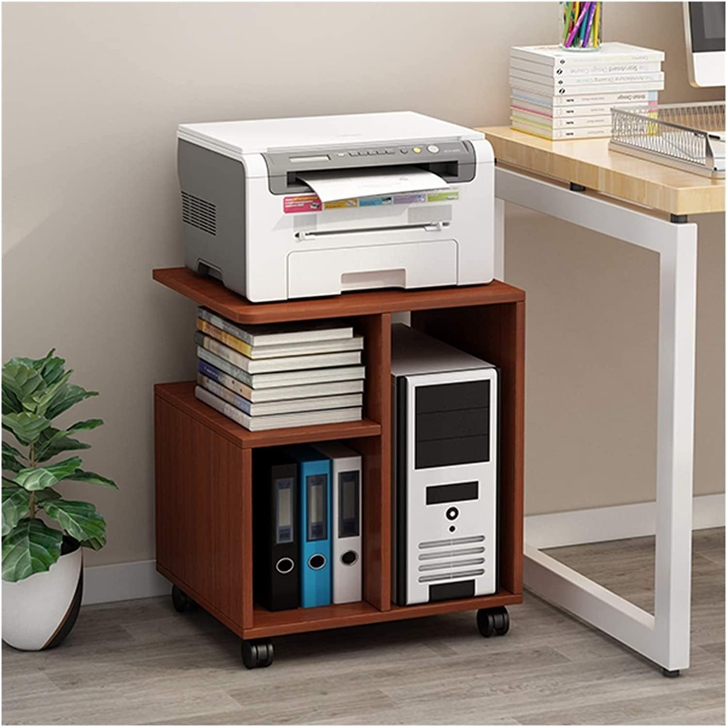 Amazon.com: LIOONS Mobile Printer Stand Rolling Shelving Cart Machine ...
