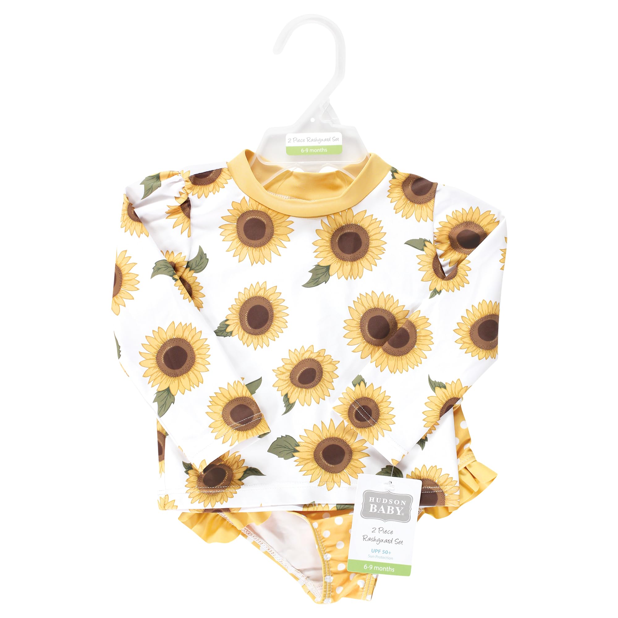 Hudson Baby Unisex Baby Swim Rashguard Set, Sunflower, 18-24 Months