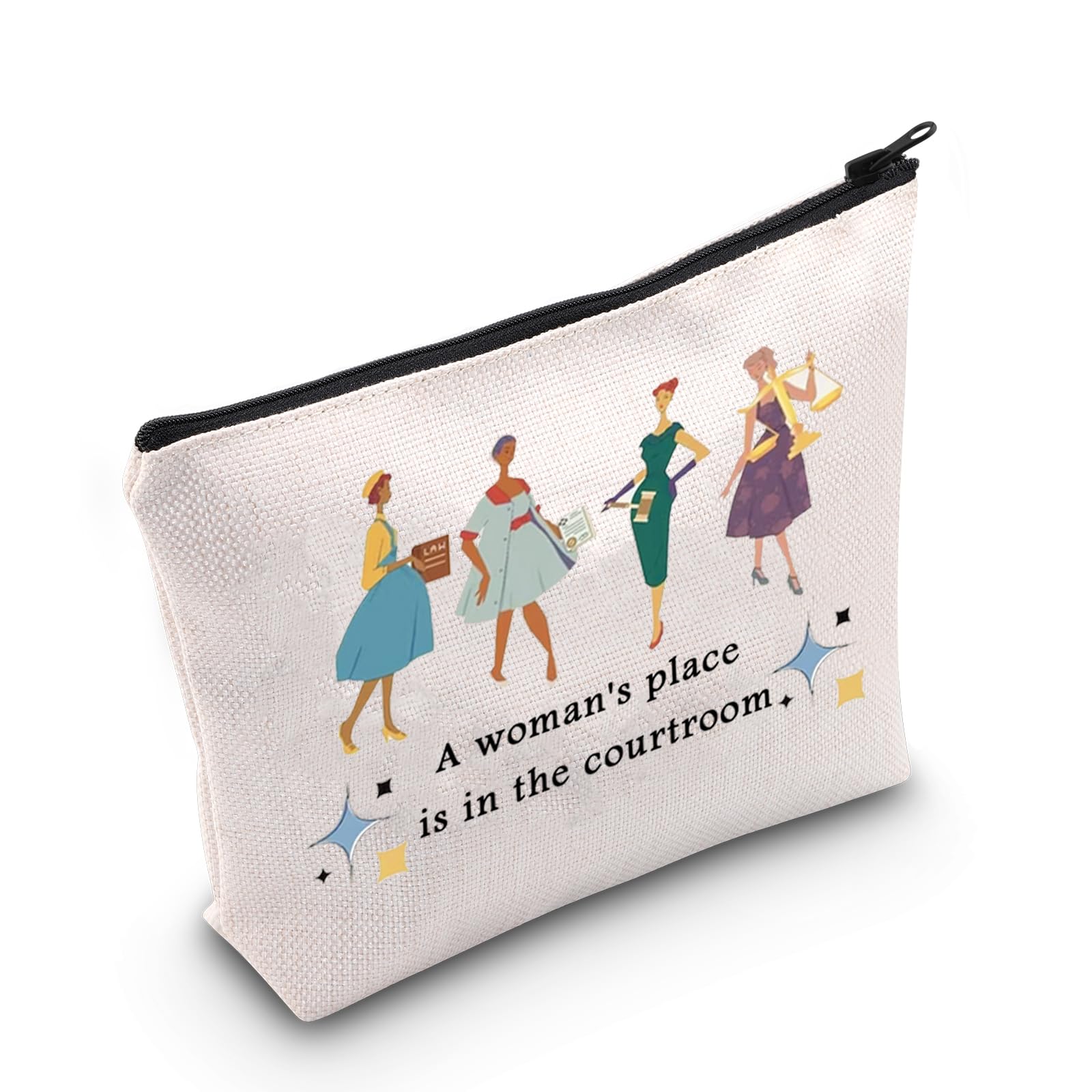 WCGXKO Future Lawyer Gift LawSchool Student Graduation Gift A Woman's Place Is In The Courtroom Cosmetic Bag (In The Courtroom Bag)