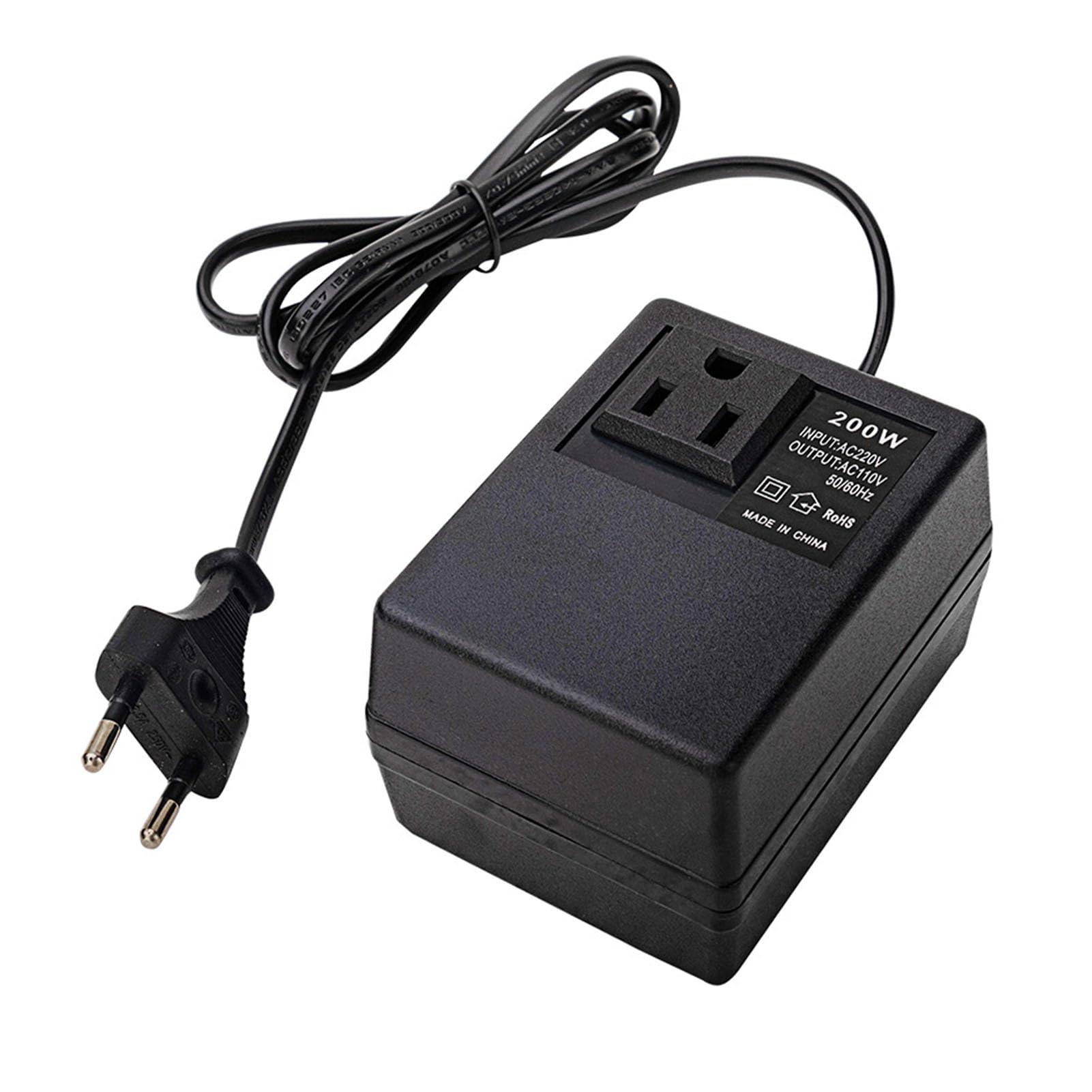 Przetwornica napięcia 220 V na 110 V Przenośny adapter podróżny o mocy 200 W Transformator mocy