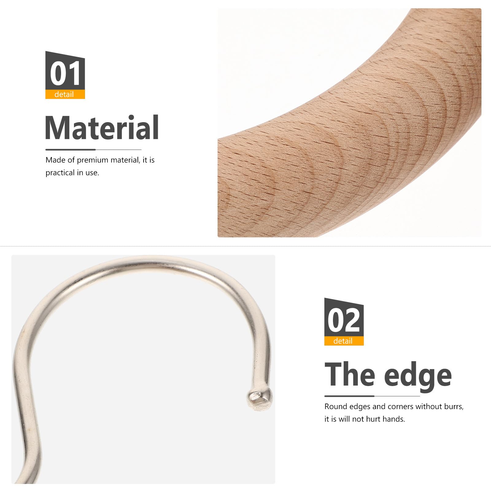 Organizador Multipropósito Magnético de Madera Hierro Bufandas y Anillo Sujetar para Ropa en Armarios y Closets