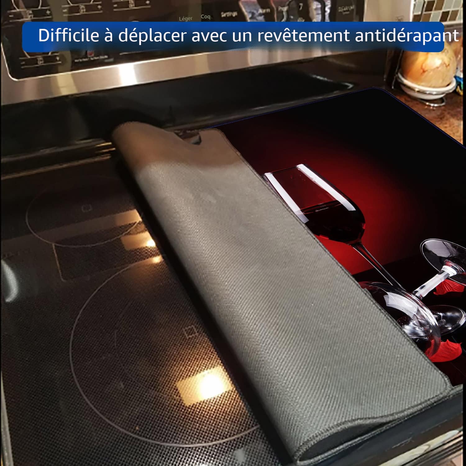 GXGM Couvercle Silicone 71x51cm Protection Plaque Induction - Tapis De Cuisine Résistant Chaleur
