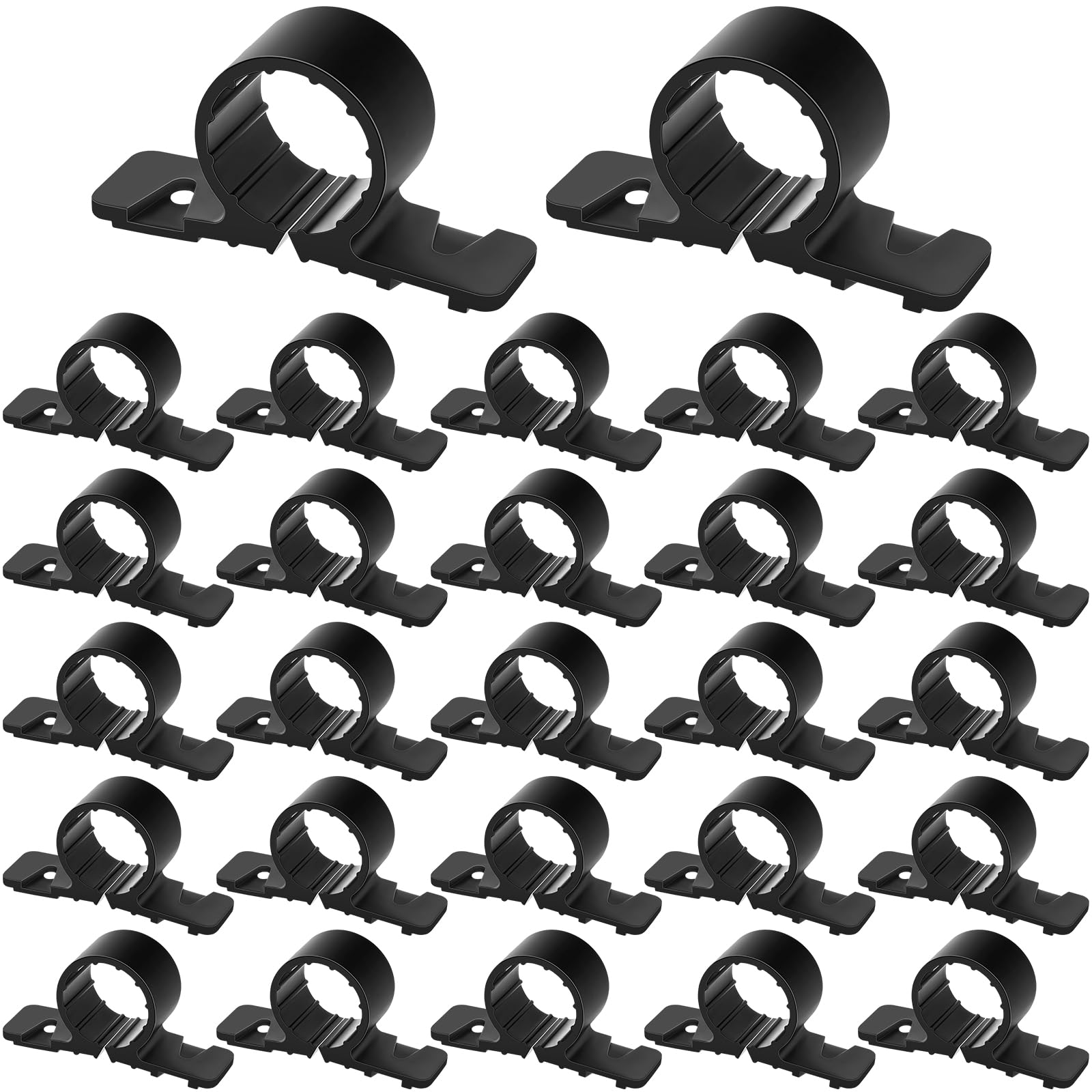 Briwooody 25 Pack 3/4 Inch Pipe Supports Suspension, Black