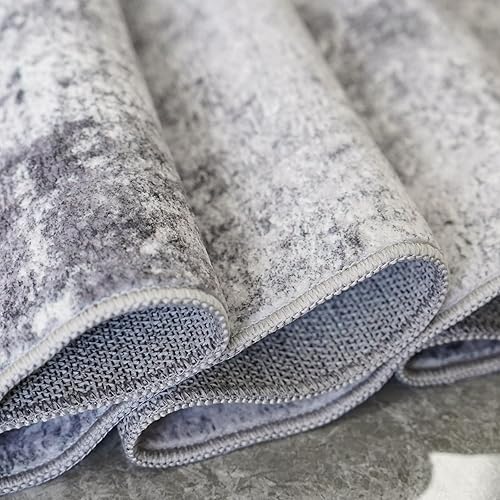 Miniatura 8 de RUUGME Alfombra abstracta lavable de 4 x 6 alfombras de sala de estar, con parte trasera antideslizante, alfombra neutra resistente a las manchas