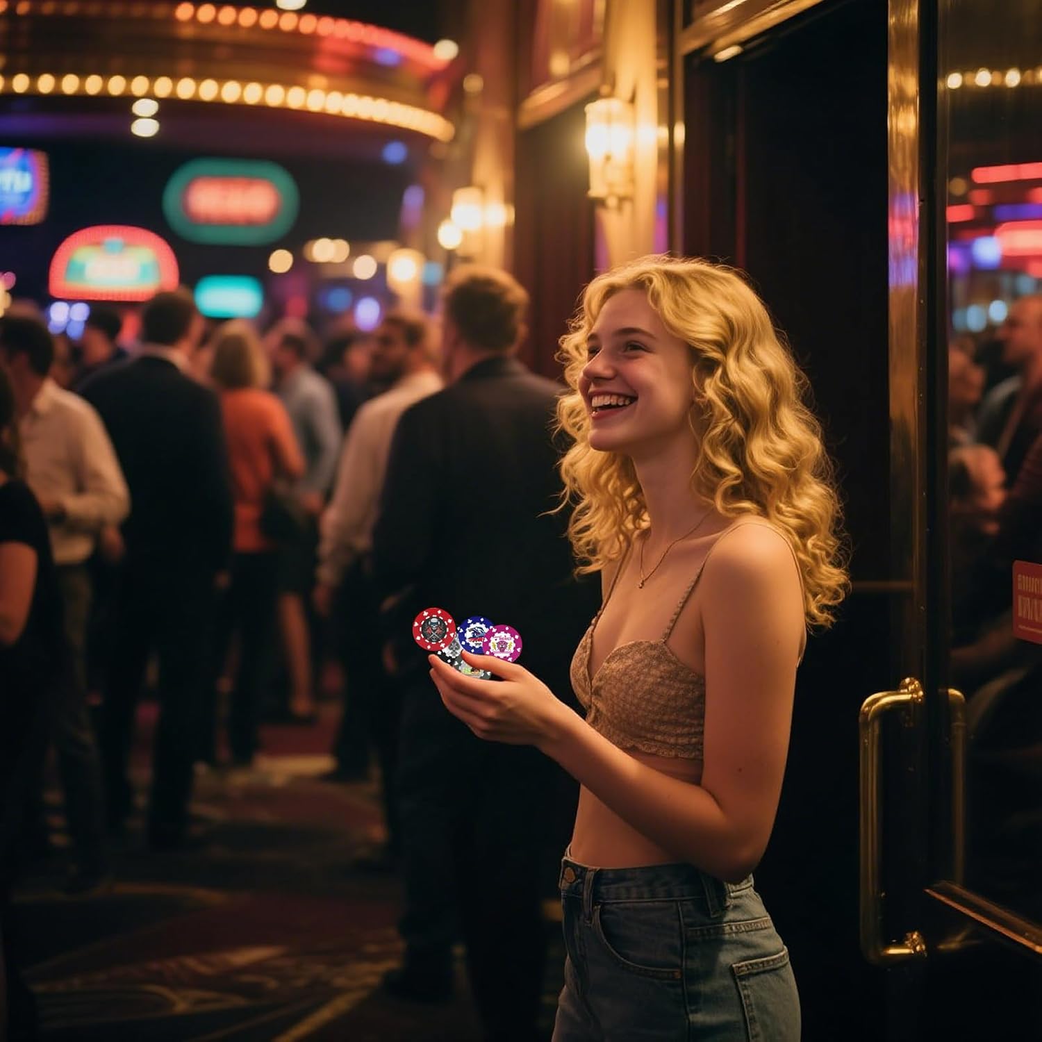 Custom Ceramic Poker Chips Personalized Logo/Text/Pattern for Casino Night Home Game Party & Gift High Density Scratch Resistant Professional Grade Chips