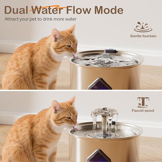 Foto 6 de 8 de Zivacate Fuente Gatos INOX 2,8L, Triple Filtro, 3 Filtros+3 Esponjas