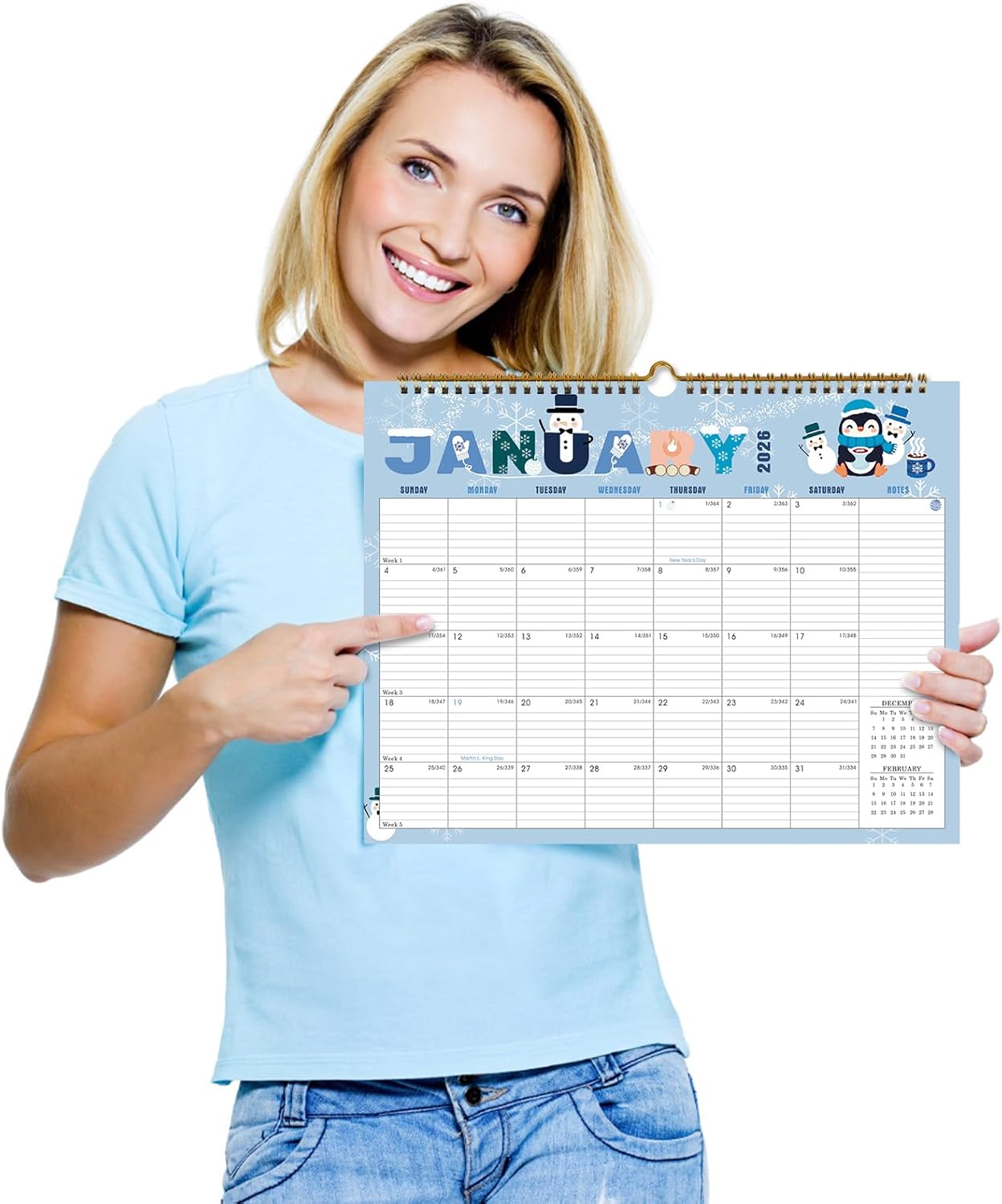 Lbylyhxc Calendar 2026 - 18 Monthly Wall Calendar 2025-2026 from July 2025 to December 2026, 14.8 x 11.5 Inches.Thick Paper includes major holidays and dedicated space for notes and important dates (Calendar 2025-2026 festivals) thumbnail