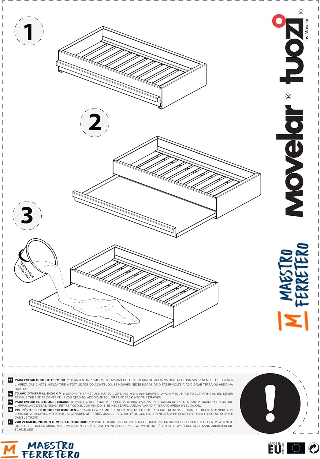 MF - Griglia di cottura per barbecue con cassetto raccoglie ceneri - metallo rack 50 x 33 x 11 cm