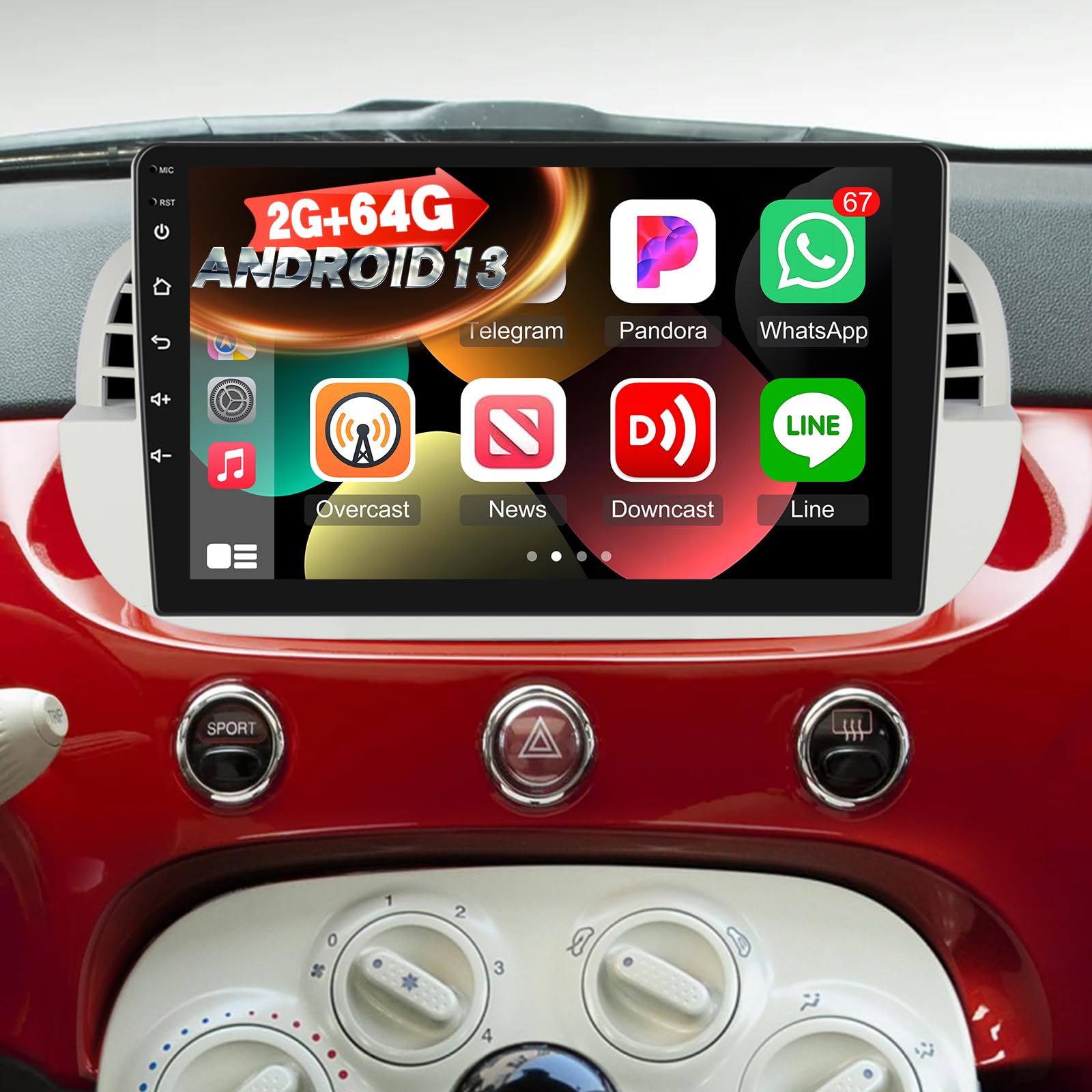 ESSGOO Carplay Android Auto 2 Din 7 Polegadas Reprodutor De MP5 De