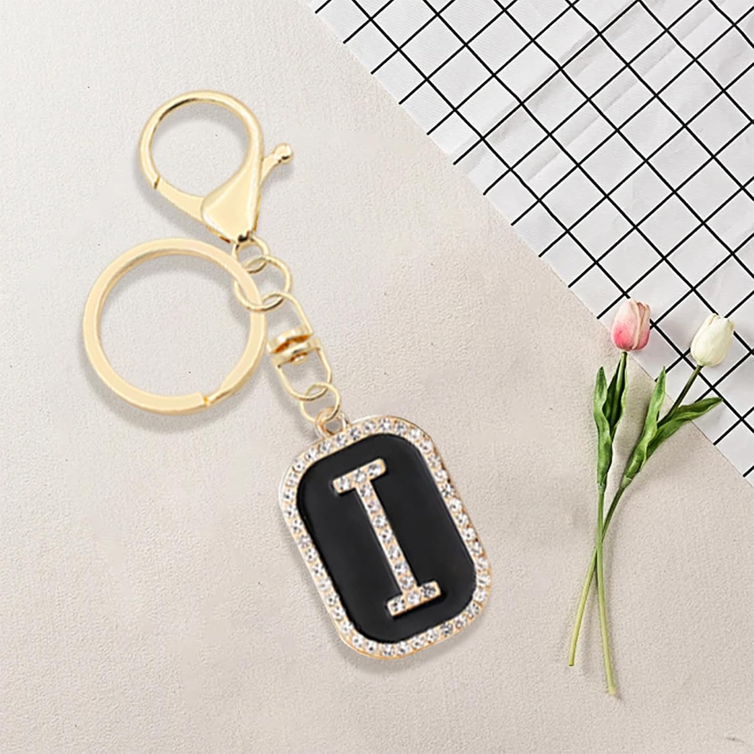 Elechobby Elegant Initial Letter Keychain for Women - Cute Charm for Handbag, Backpack & Car.Gift for Sister, Besties, Mom. image 2