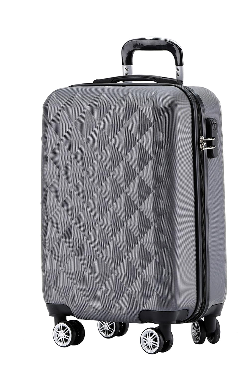BEIBYE 2066 Hartschalenkoffer aus ABS, Reisekoffer mit 4 Zwillingsrollen und Zahlenschloss, Erweiterbarer Trolley Koffer L XL + Handgepäck M (ohne Erweiterung), Kofferset oder Einzelkoffer