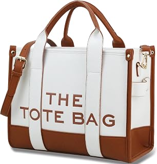 Women’s Leather Tote Bag with Zipper for Work and Travel