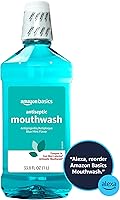 Vista 3 de Yaxa Basics Enjuague bucal antiséptico, menta azul, 1 litro, 33.8 onzas líquidas, 1 paquete (anteriormente Solimo)