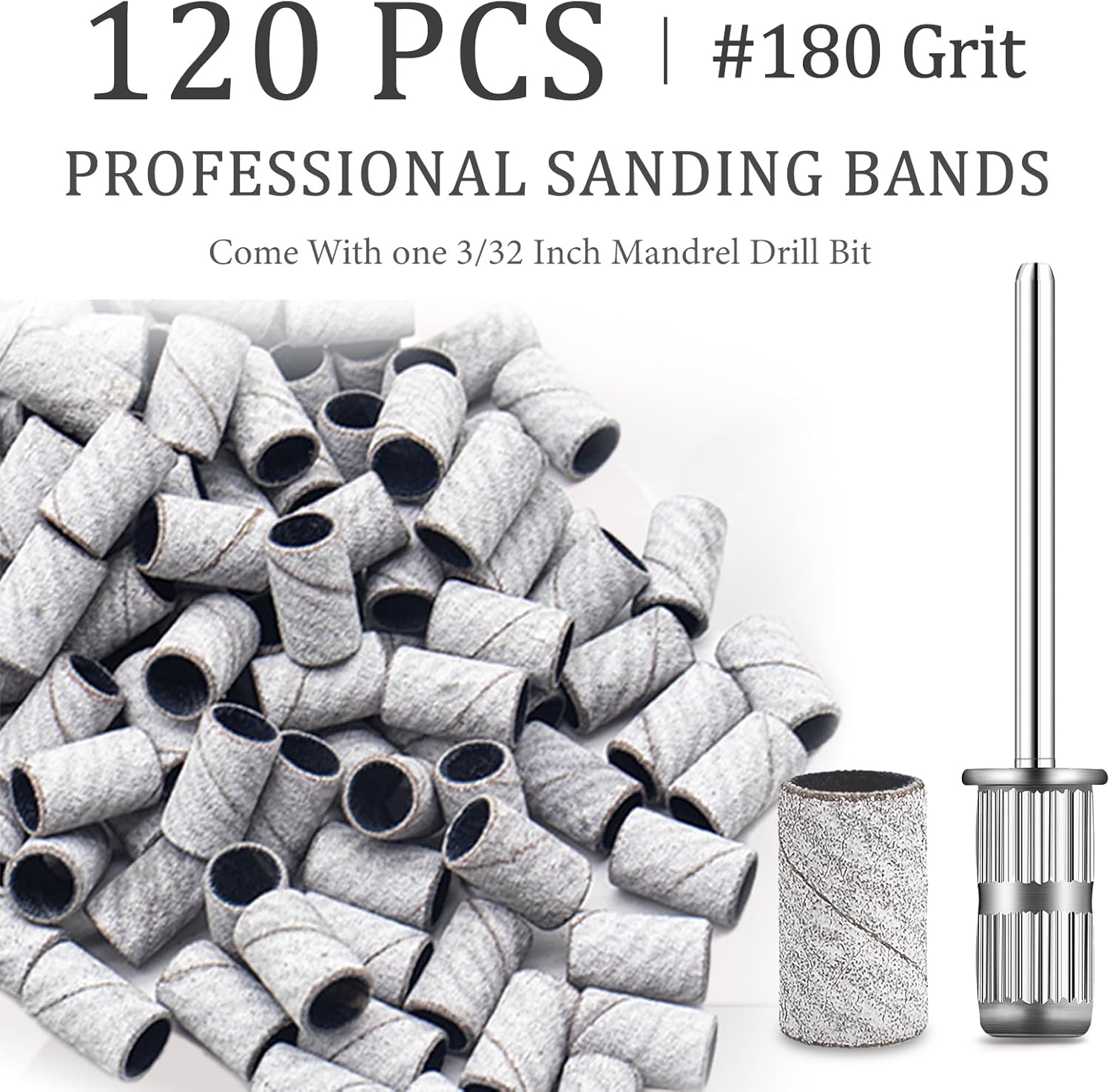 Nail Drill Bits Sanding Bands with Nail Drill Bits, Profal Sand Band