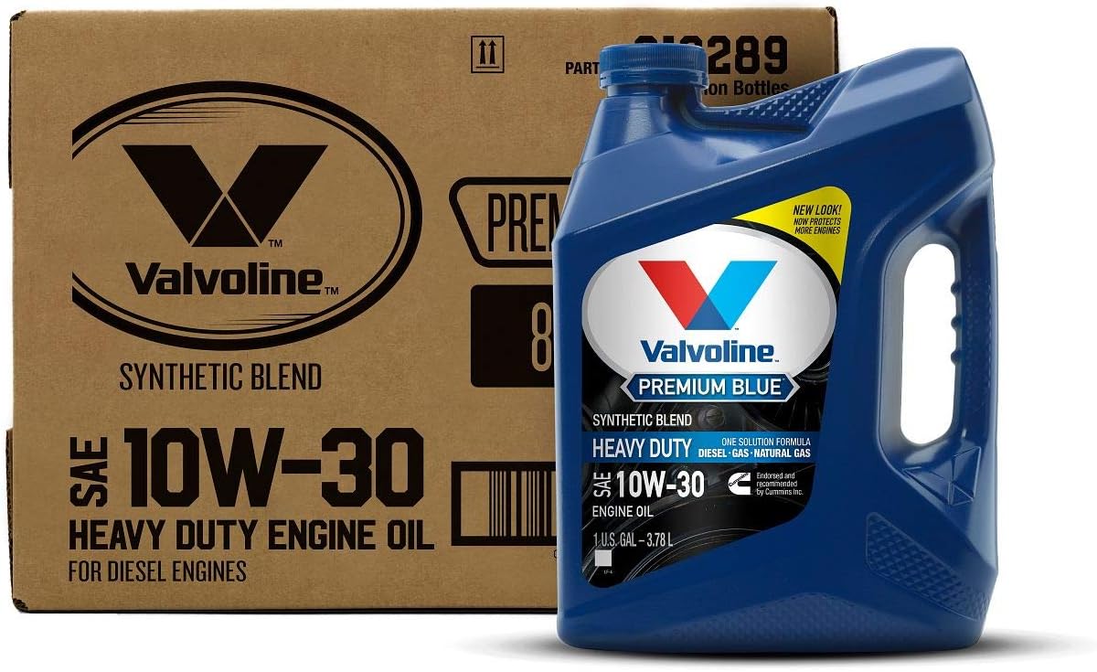 Premium Blue SAE 10W-30 Diesel Engine Oil 1 GA, Case of 3
