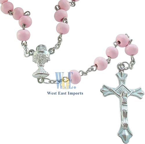 Miniatura 3 de Rosario perfumado de la Primera Comunión - 12 rosarios con caja de regalo individual y bolsa de organza.