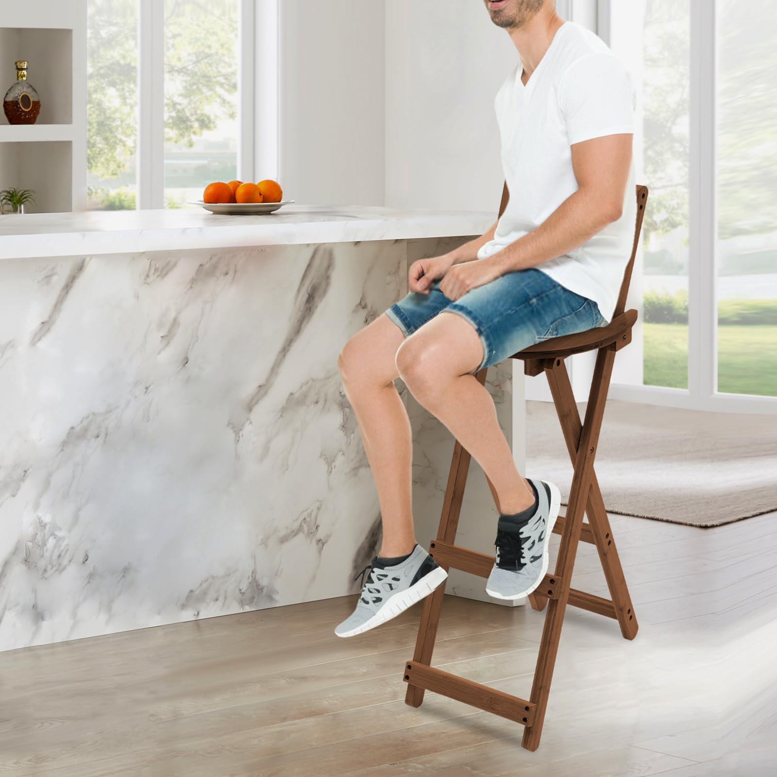 Tall Folding Bar Stool Portable White Plastic Folding Bar Stool