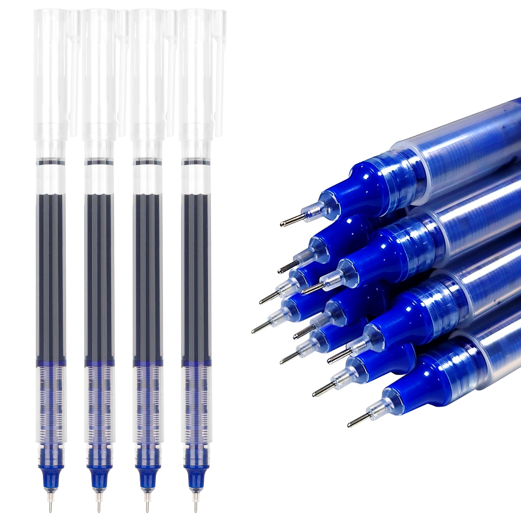 Bolígrafos azules para el regreso a la escuela, bolígrafos de punta fina azul, 12 bolígrafos de punta fina, bolígrafos de punta fina, bolígrafos de tinta fina para escritura de tinta 0.5 bolígrafos de