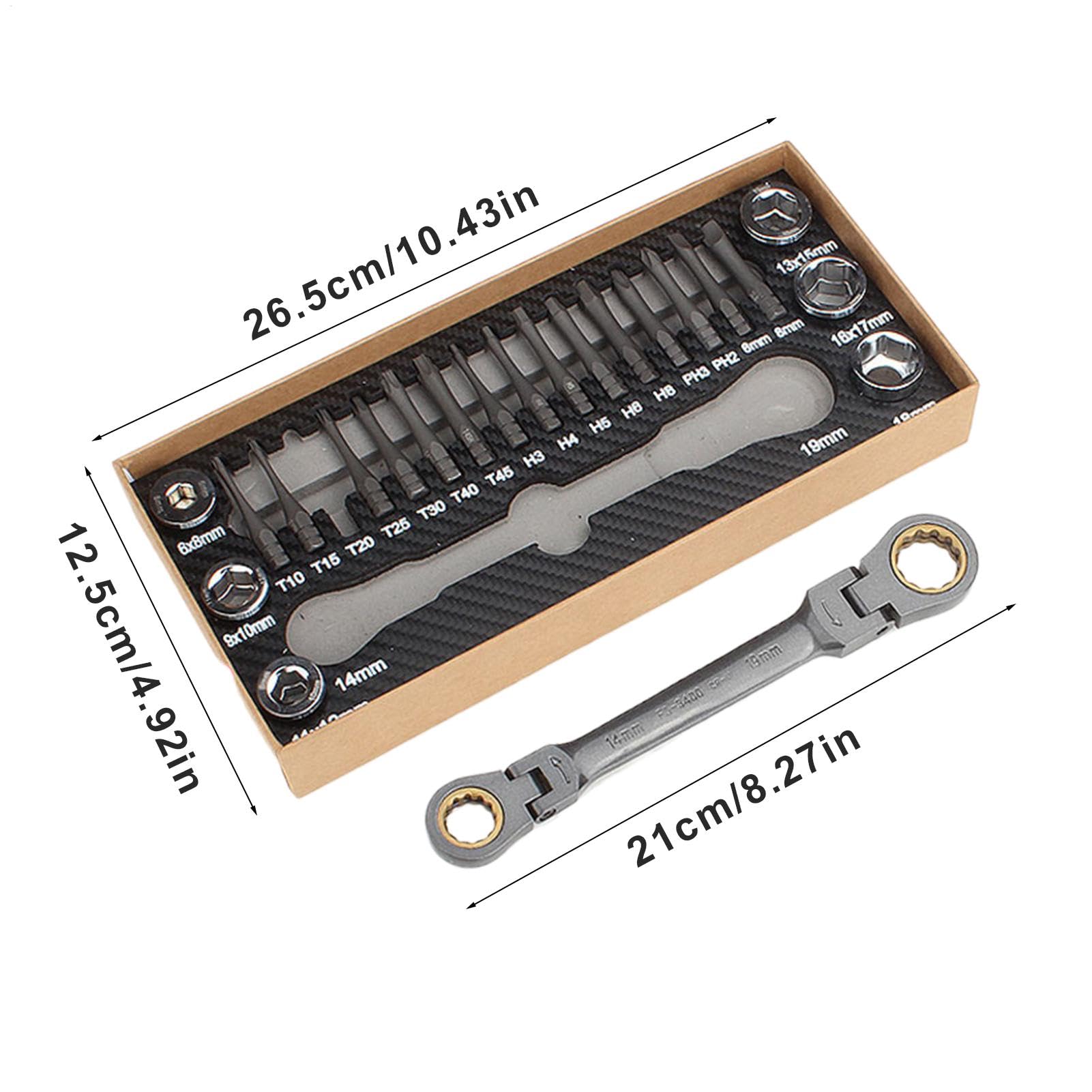 Juego De Llaves Kit De Mecánico Multifuncional Portátil Con Estuche | Juego De Llaves Métricas Para Reparar Coche Bicicleta Ordenador Reloj Muebles Electrodomésticos