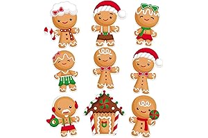 45PCS Gingerbread Cutouts: Perfect Holiday Decor