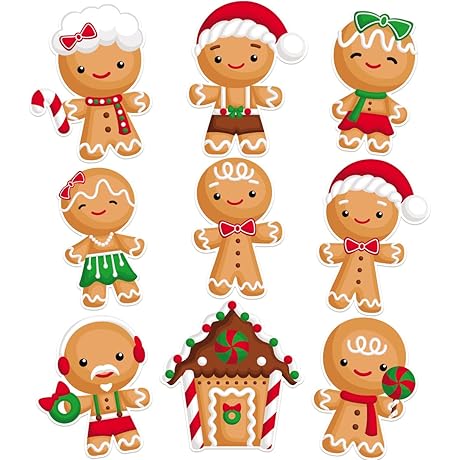 45PCS Gingerbread Cutouts: Perfect Holiday Decor