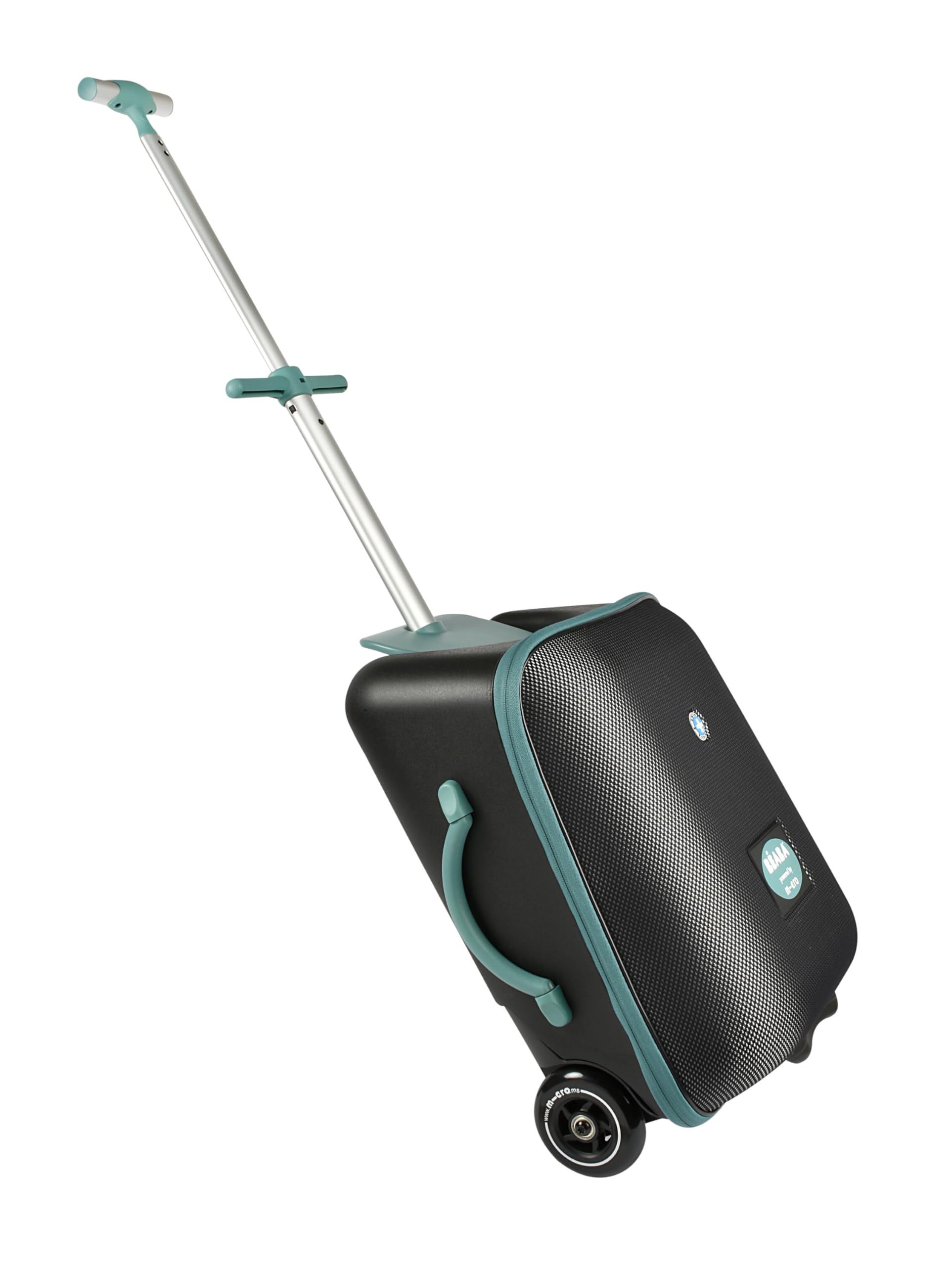 BÉABA - Valigia rigida 2 in 1 con Seggiolino per Bambini, A partire dai 4 anni, Scalabile, Ampia Apertura, Capacità 22L, Diversi Scomparti, Pratica e Maneggevole, Luggage Eazy