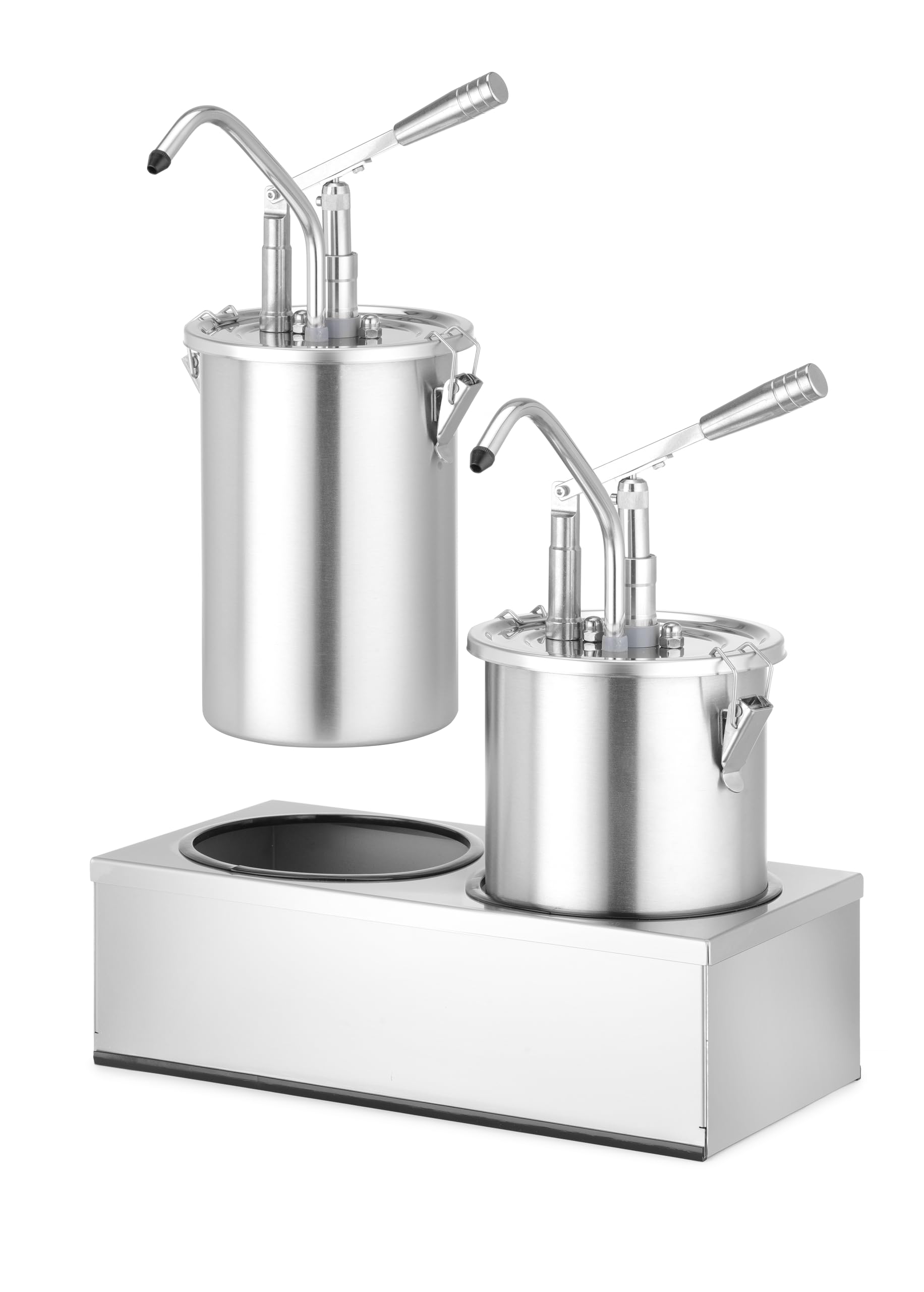 Distributeur De Sauce Royal Catering 6L - 3 Pompe à Ketchup/Mayo - Inox/PP - Pour Restauration