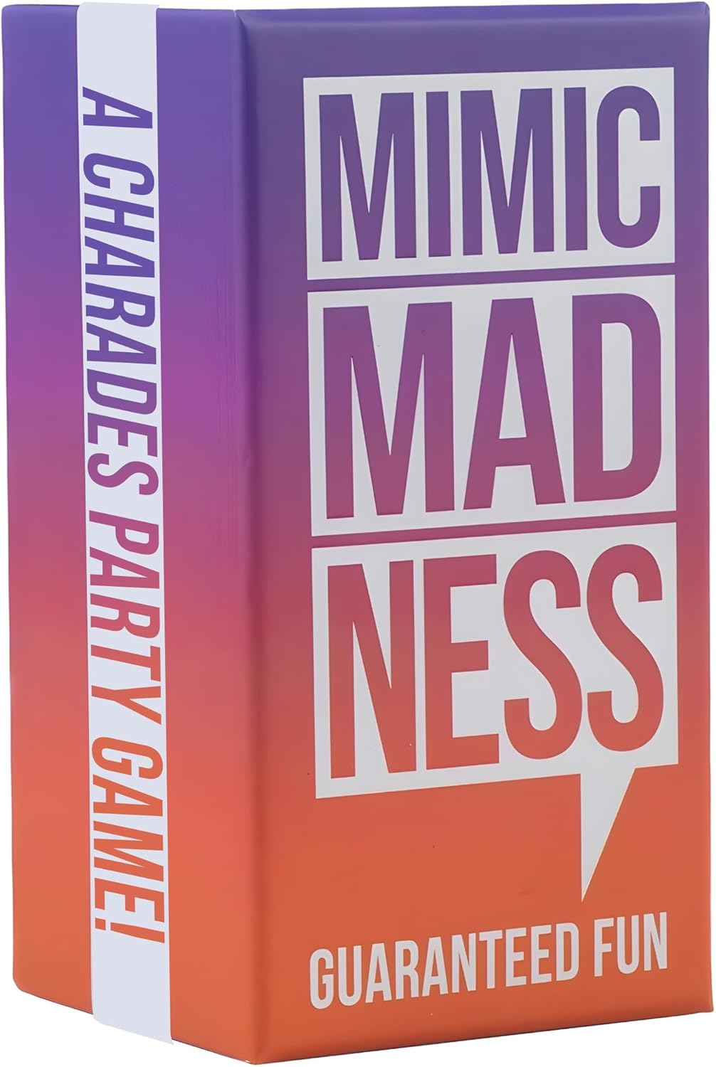 Why Don't We Nights Charades Mimic Madness - Adult Party Games with 3 Categories & 180 Cards - Fun Game Night for Friends & Adults