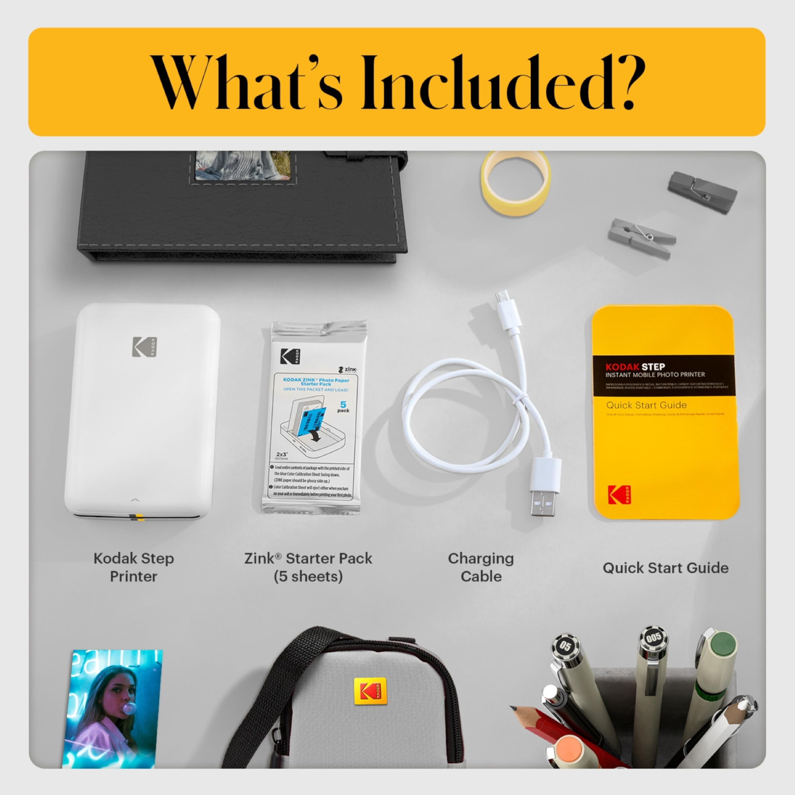 Amazon.com : KODAK Step Wireless Mobile Photo Mini Printer (White