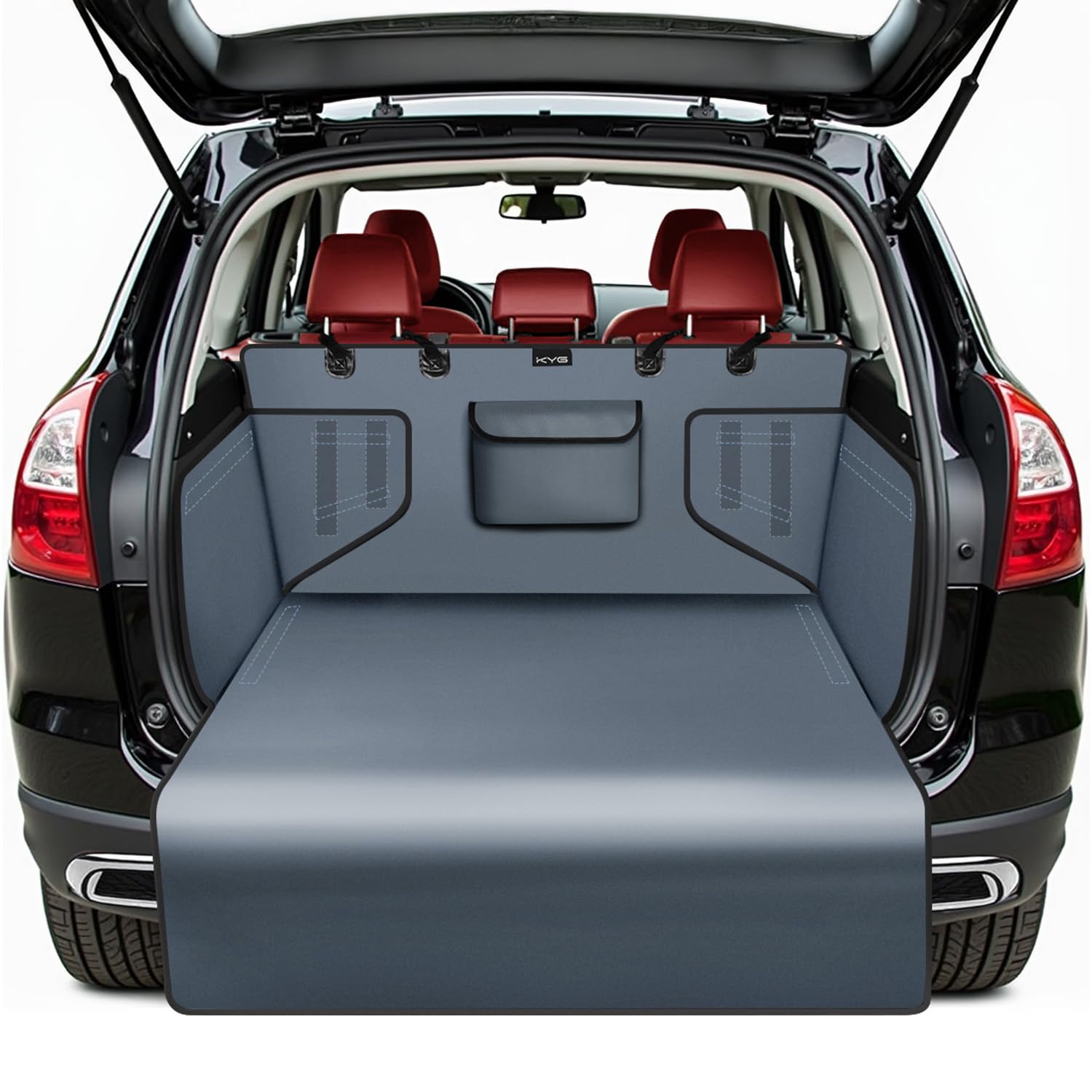 KYG Protector de Maletero para Perro, Universal, Impermeable y Resistente, Alfombrilla Protectora para Perros con protección Lateral, Protector de Maletero, fácil de Limpiar para Coche, SUV y camión