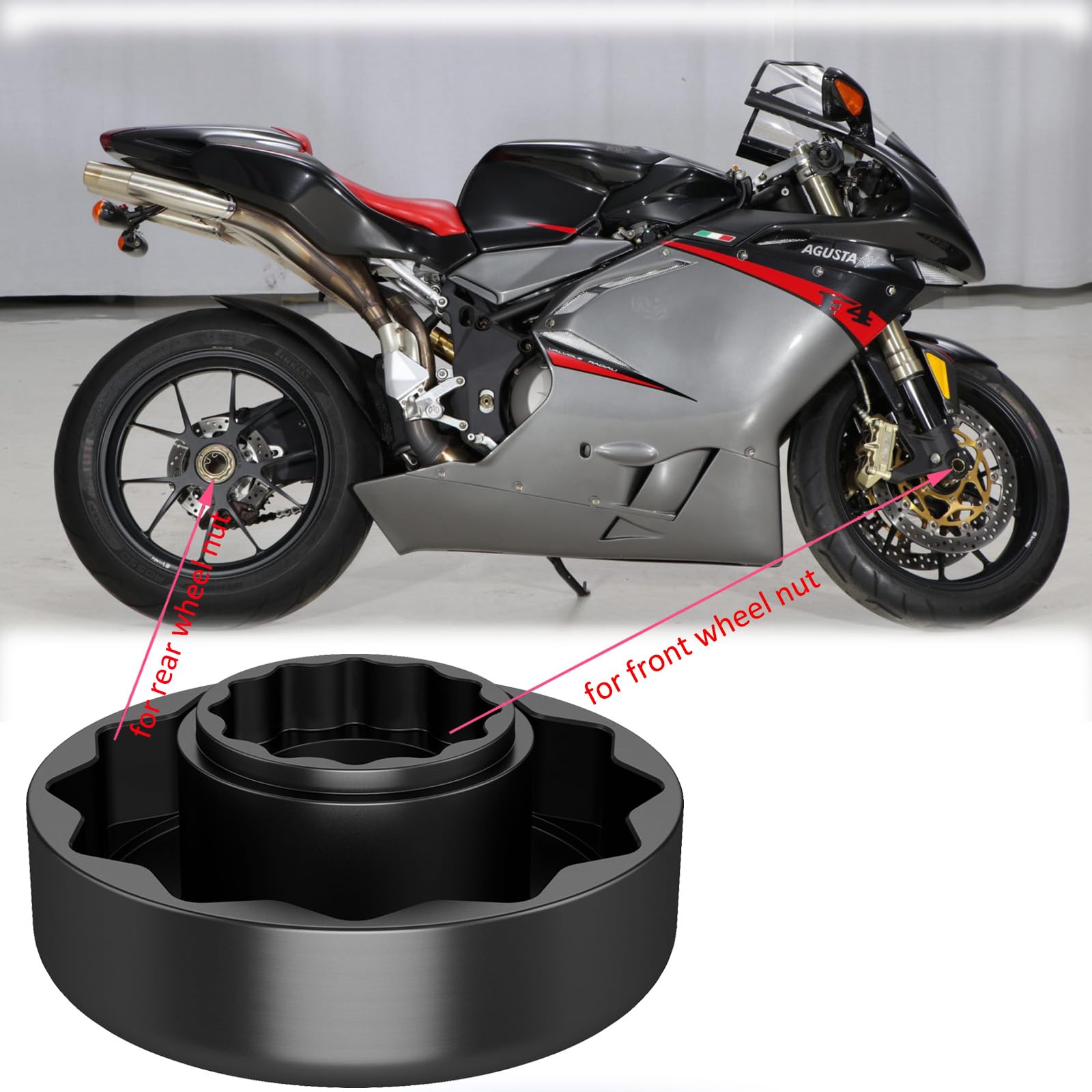 Klucz nasadowy do osi koła stalowego do MV Agusta F4 (56 mm + 26 mm 12 PT)