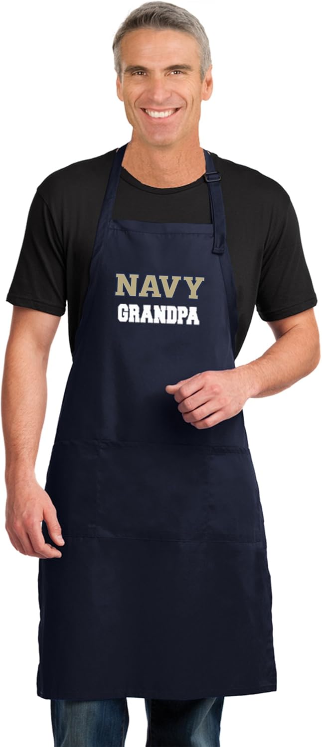 Broad Bay Naval Academy Grandpa Apron LARGE SIZE - PROUD USNA Grandfather Aprons