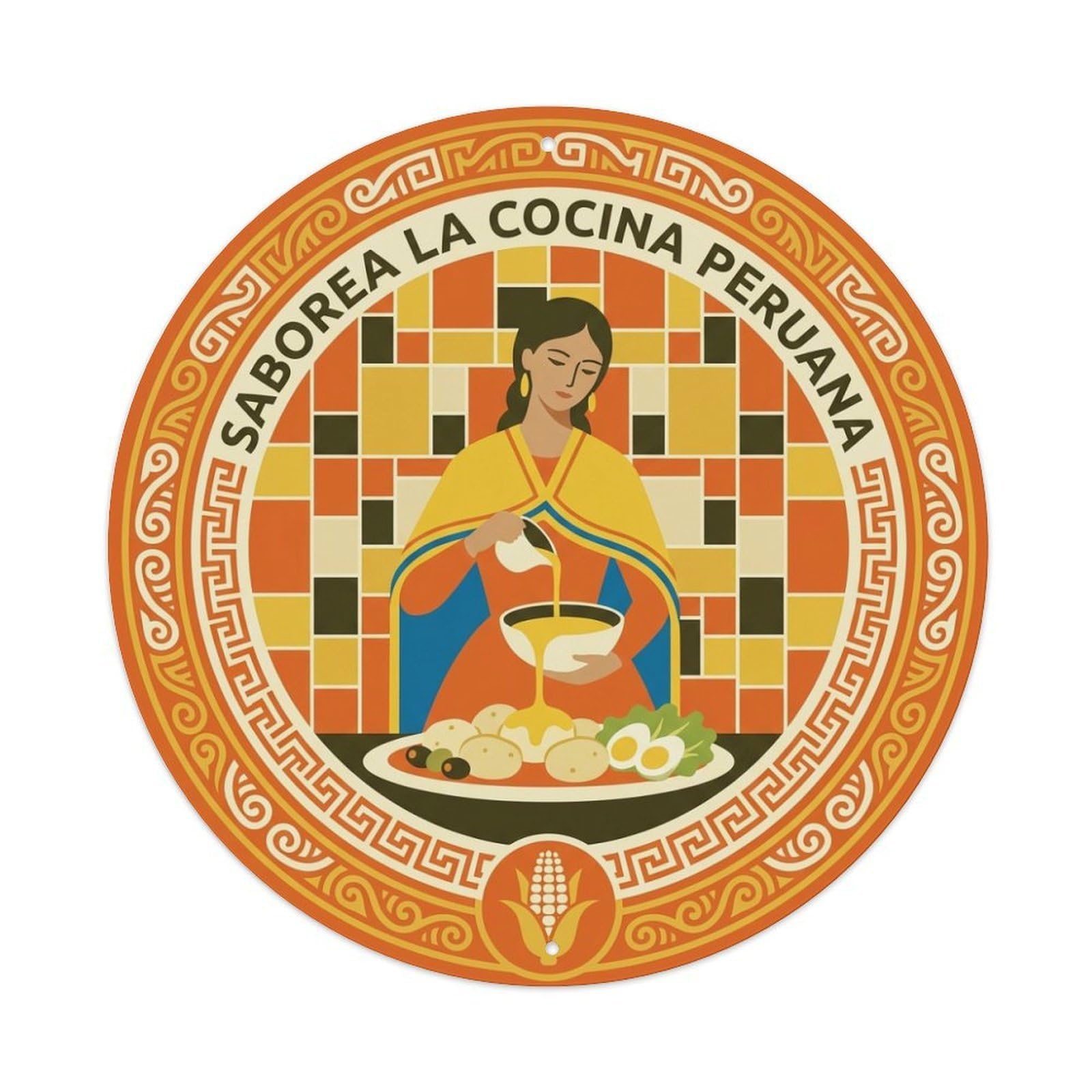 Celebrate Peru Cuisine Taste Papa A La Huancaina Metal Tin Sign