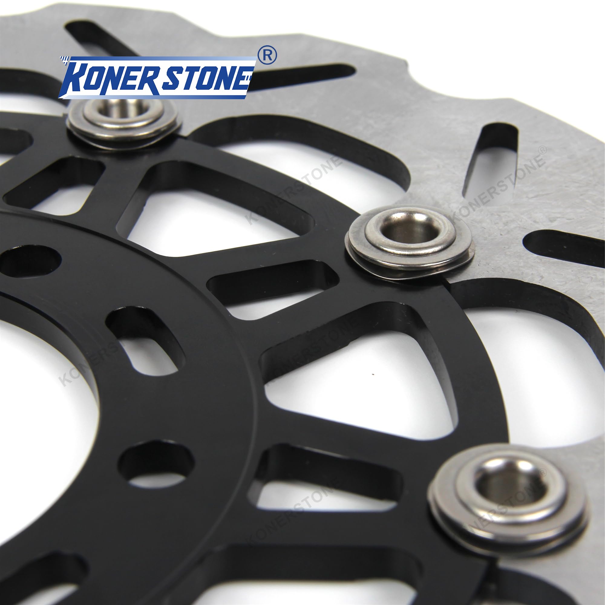 Vorderradbremsscheiben für Kawa.saki Z750 ABS 2007-2012/Z750R ABS 2011 2012 Bremsscheiben vorne Motorradzubehör Z 750 Z750 R 750R Schwarz 2008 2009 2010