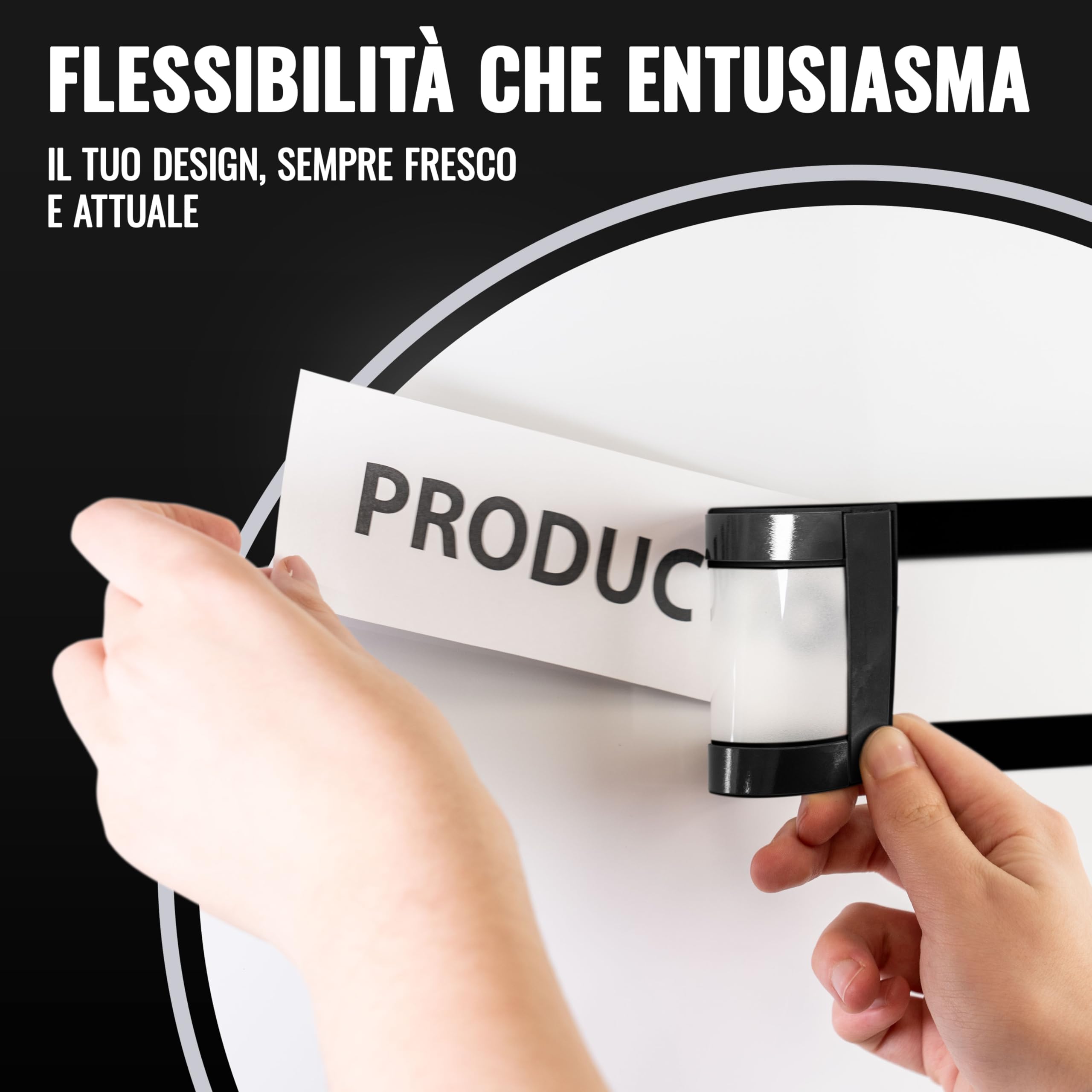 POPPSTAR Cornice magnetica calamitata con chiusura magnetica, nero, 10 pezzi