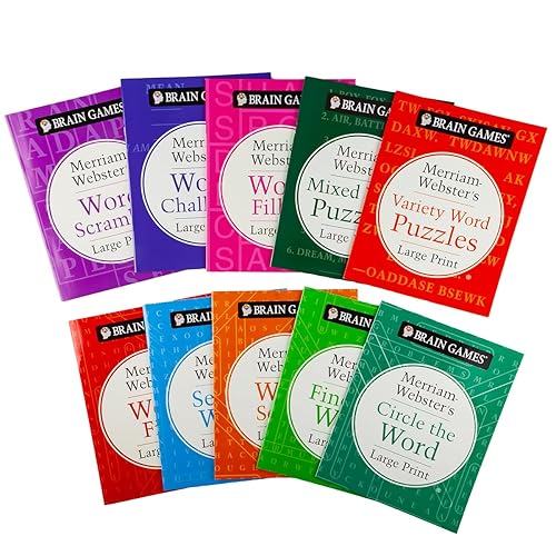 Brain Games - Merriam-Webster's 10 Booklet Set - Large Print