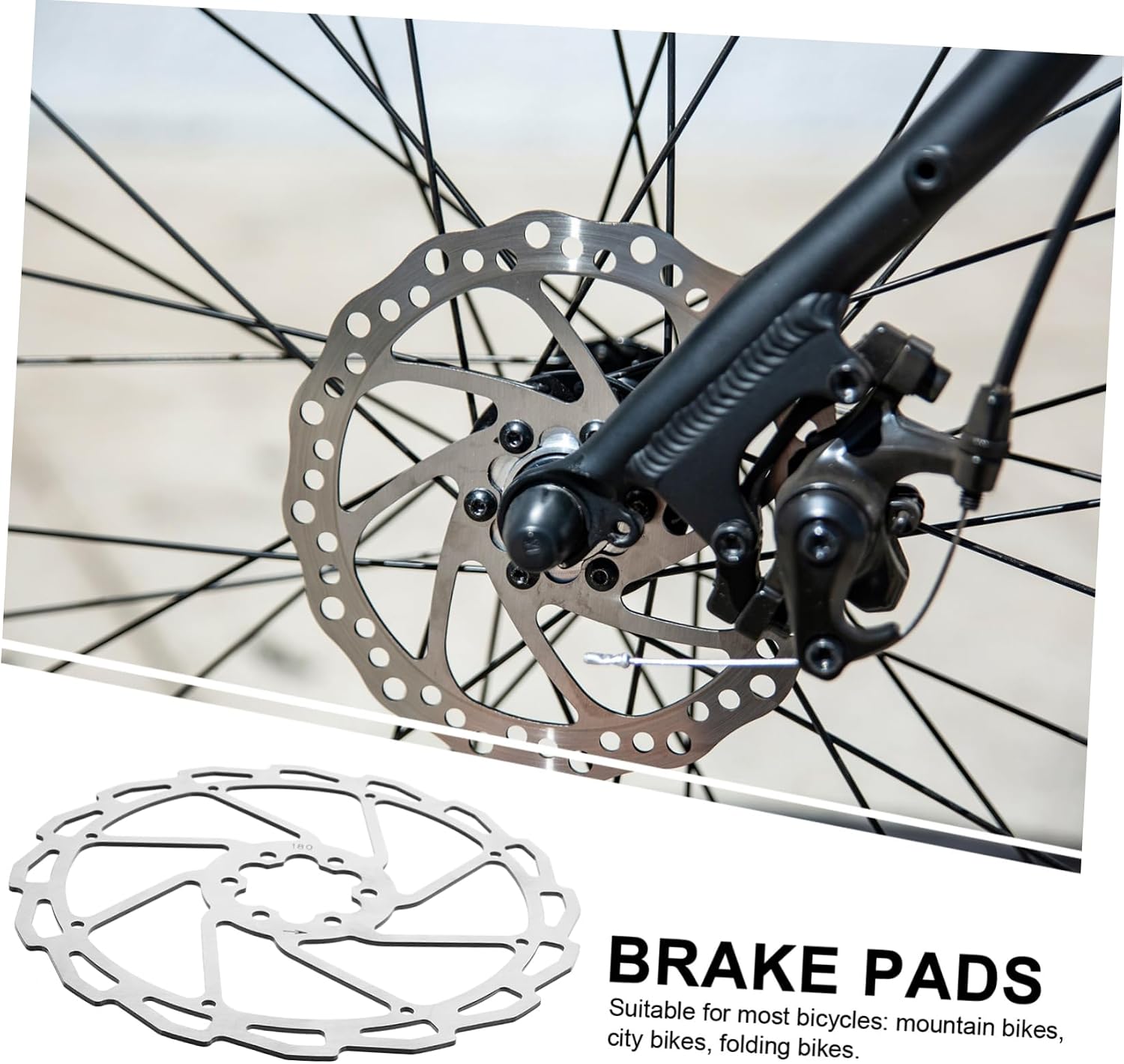 KOMBIUDA 1set Mountain Bike Disc Brake Rotor Spacing Lightweight Design for Enhanced Stopping Installation Compatible Disc Brake Systems
