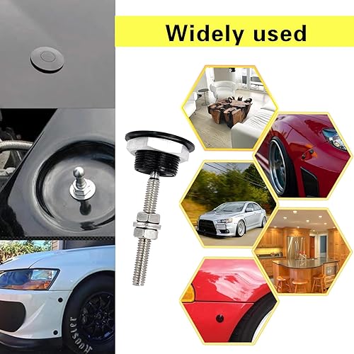 Miniatura 6 de QODOLSI Pack-4 pasadores para capó de automóvil, clip de bloqueo de parachoques, pasadores de capó de botón de 1.18 pulgadas, hebilla envolvente de