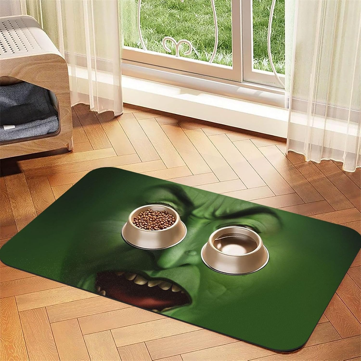 Witch Leather Absorbent Pet Feeding Mat Non-Slip for Dogs Cats 40x60cm