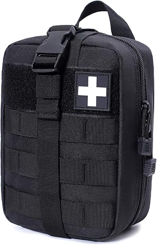 Molle - Bolsa médica táctica de nailon 600D resistente, bolsa de primeros auxilios para EMT (solo bolsa)