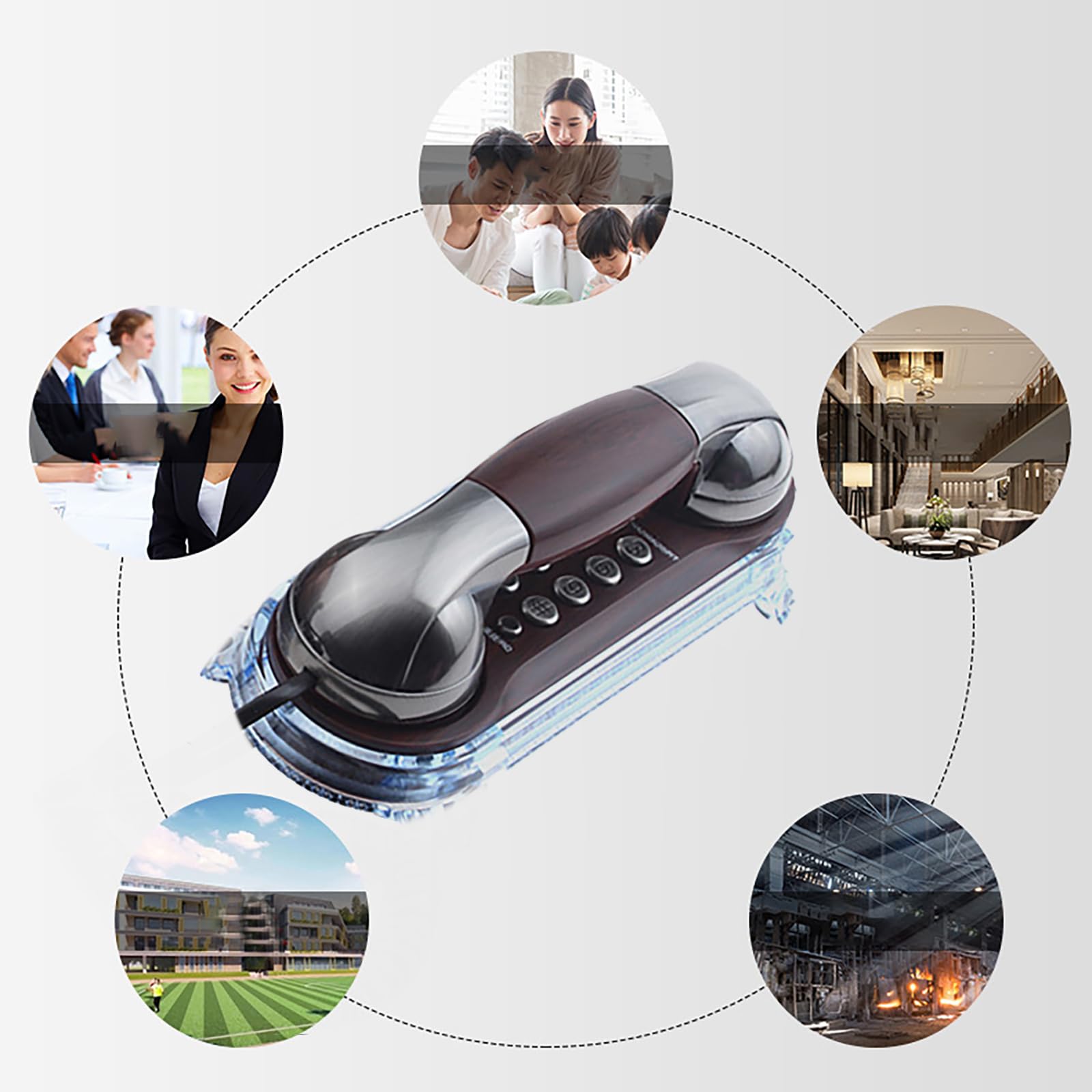 MT025 Classical Landline Phone Incoming Caller Illuminated Telephone Corded Phone for Senior and Home Decoration