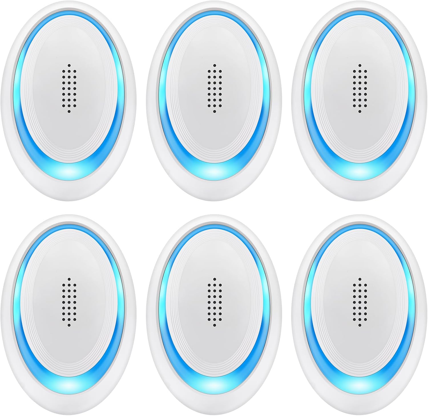 2025 Upgraded Ultrasonic Pest Repeller Indoor Ultrasonic Repellent, Mouse Repellent for Roach, Rodent, Mouse, Mosquito, Mice, Spider, Ant, Bugs Electronic Plug-in Pest Control 6 Pack (Bright White)