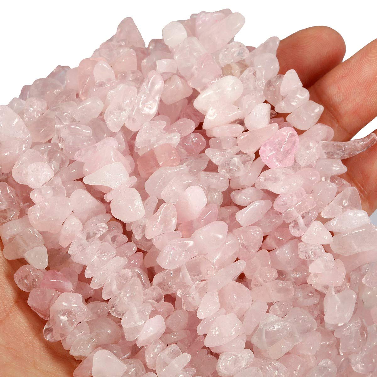 Perles En Quartz Rose - Pour Fabrication De Bijoux - Tailles Irrégulières - Fait Main