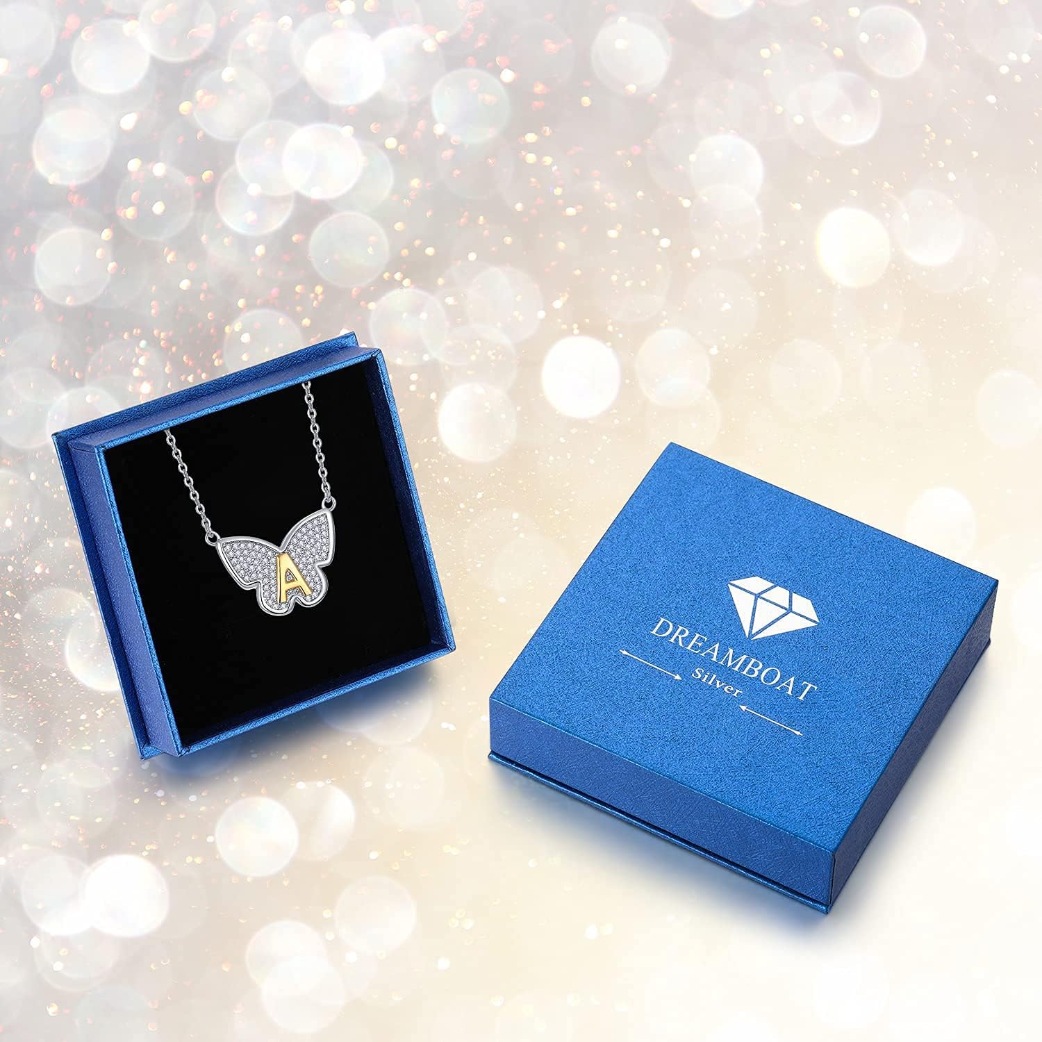 Dreamboat Sterling Silver Butterfly Necklace for Women Crystal Necklace Butterfly Pendant Necklaces Elegant Butterfly Jewelry Gifts - Image 6