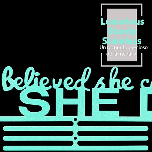 Miniatura 8 de Miayork Upgrade Medal Holder Display Hanger Rack Medals-Medal Holder Wall Mount Easy to Install Race Runner Medal Frame Patent D889882