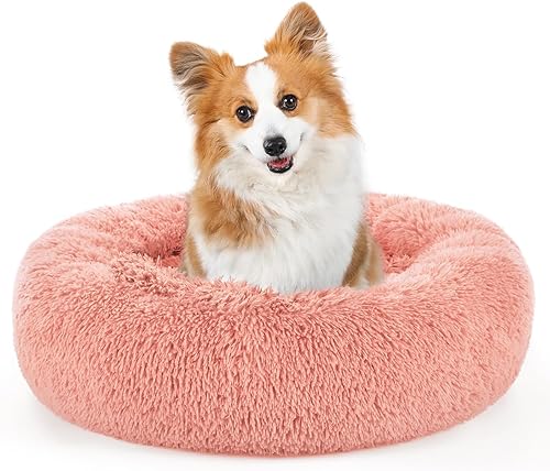 Vista 78 de rabbitgoo Cama calmante para perros pequeños y medianos, cama para mascotas de 27 pulgadas, lavable a máquina, antideslizante, redonda y esponjosa